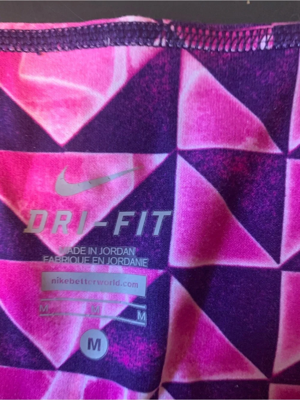 Nike Women’s Pink & Purple Geometric Leggings